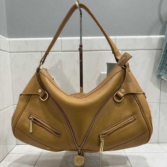 Versace Medusa Saddle Leather Zip Studded Hobo Bag - 100% Authentic - Picture 8 of 15